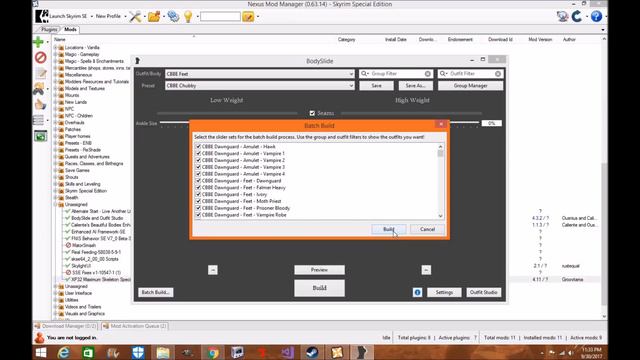 Skyrim SE: CBBE 2 and Bodyslide Installation Nexus Mod Manager Tutorial смотреть онлайн