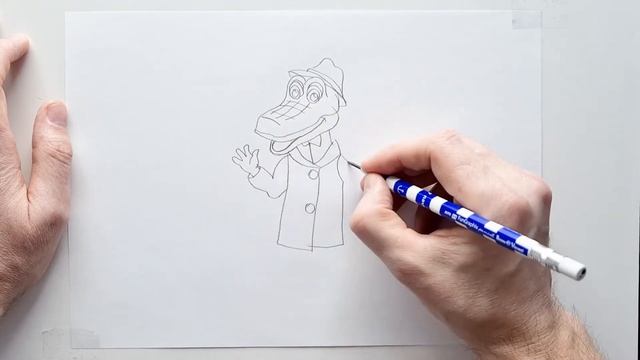 How to draw crocodile Gena in stages смотреть онлайн