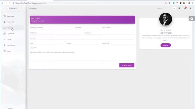 Flask Admin Dashboard - Material Design | AppSeed смотреть онлайн