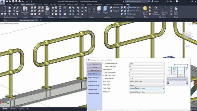 Autodesk Advance Steel 2021 - What's new: create monowills panelized handrail systems смотреть онлайн