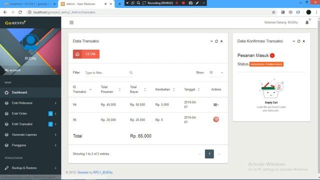aplikasi kasir restoran berbasis web PHP & MYSQLI - budaychanel | #smkn1ciomas #erwanusmawan смотреть онлайн