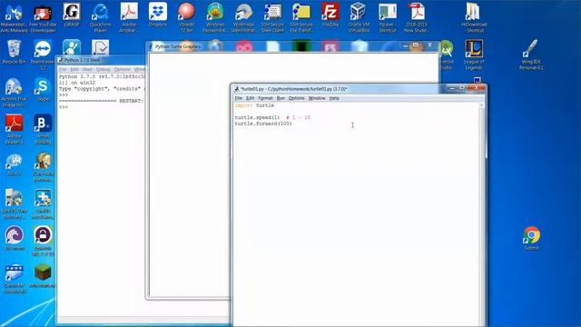 How to use Python's turtle module to draw lines and circles смотреть онлайн
