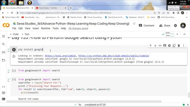 Day 133 How to Perform Google Search Using Python смотреть онлайн