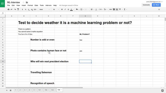 Machine Learning interview questions-Test to decide weather it is a machine learning problem or not смотреть онлайн