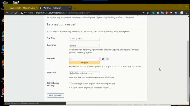 Host a WordPress website on Azure in 20 min | Azure Training | #WordPress | Programming with Jignes смотреть онлайн