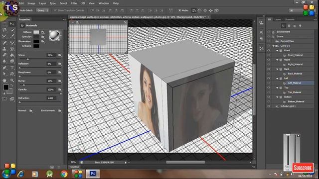 How to Create 3D Cube in Photoshop| 3D Photoshop смотреть онлайн