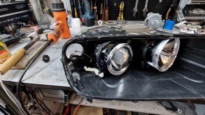 Volkswagen Touareg, Замена линз на лазерные Aozoom Laser gen5 BI-LED,  реализация ДХО в поворот