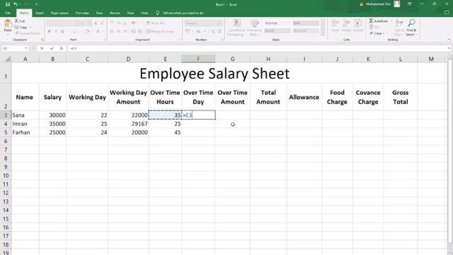 Employee Salary Sheet in Microsoft Excel | Complete Tutorial (Class 9) смотреть онлайн
