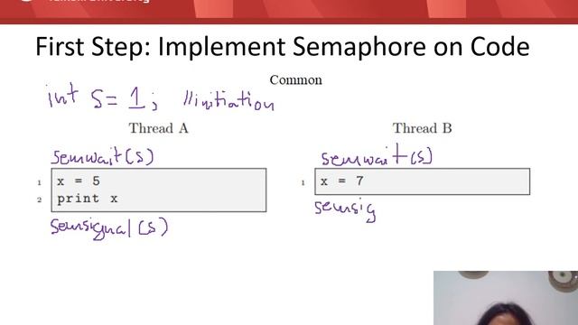 OS Meeting 4 Video 5 Semaphore Example смотреть онлайн
