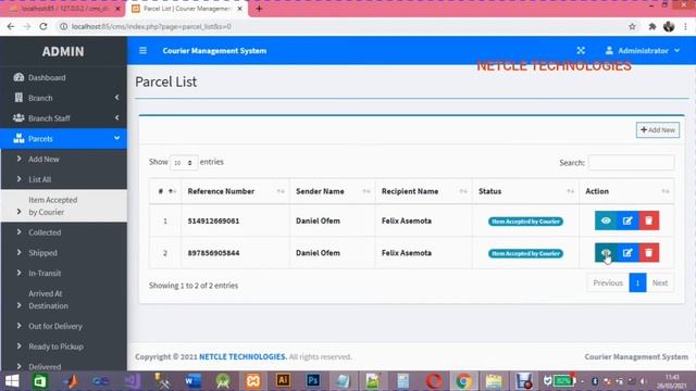 Courier Management System in PHP MYSQLI смотреть онлайн