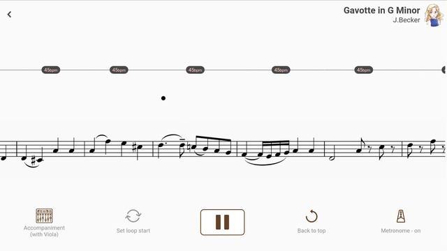 Gavotte in G Minor | J.Becker【 Viola Sheet Music 】 смотреть онлайн