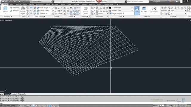 AutoCAD 3d surface edgesurf смотреть онлайн