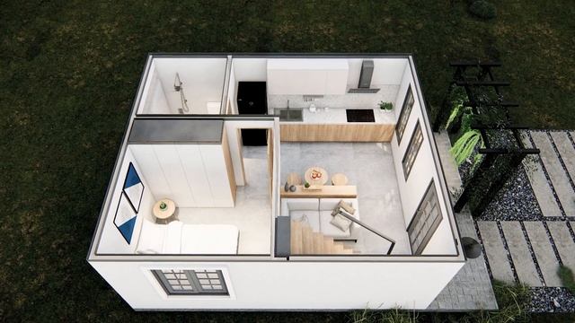 ? Tiny House with Loft Design 5 x 6 meters / 2 BED ROOM ?? смотреть онлайн