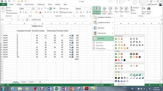 MS Excel 2013- Conditional Formatting & Sparklines