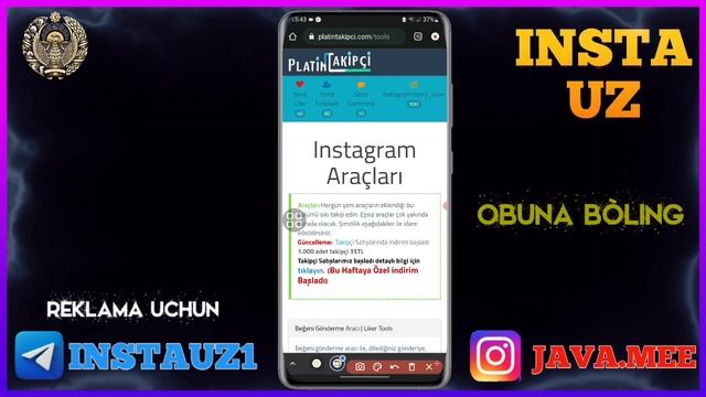 INSTAGRAMGA CHEKSIZ NAKRUTKA URISH // KUNIGA 5000 TA ENG ZÒRI смотреть онлайн