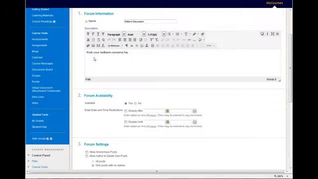 Create a Forum in the Discussion Board смотреть онлайн
