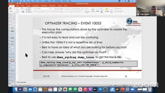 MOUS Monday - Dec. 21, 2020 - Ric Van Dyke - Oracle Trace Data Events 10046 And 10053 смотреть онлайн