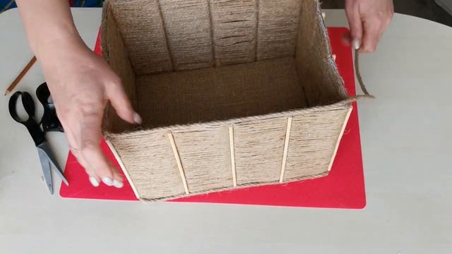 Супер корзины из втулок и джута. Интерьерные корзины. DIY BASKETS. смотреть онлайн