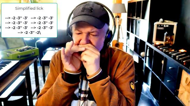 Few Jump Blues licks in the key of C - 1st position - Harmonica C смотреть онлайн