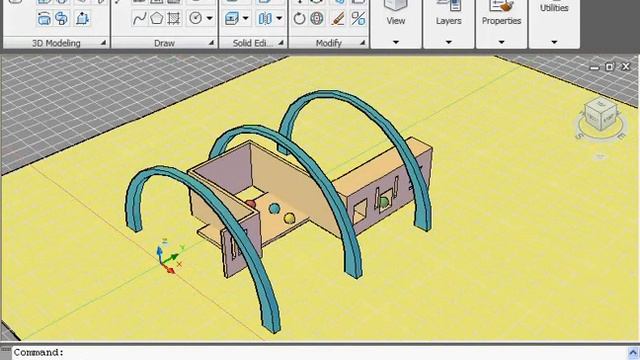 AutoCad - 13-6 استخدام خلفية السماء смотреть онлайн