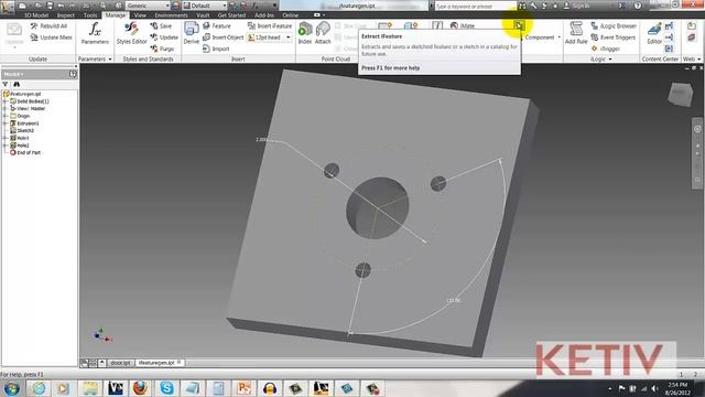 Using iFeatures in Autodesk Inventor - Part 1 смотреть онлайн
