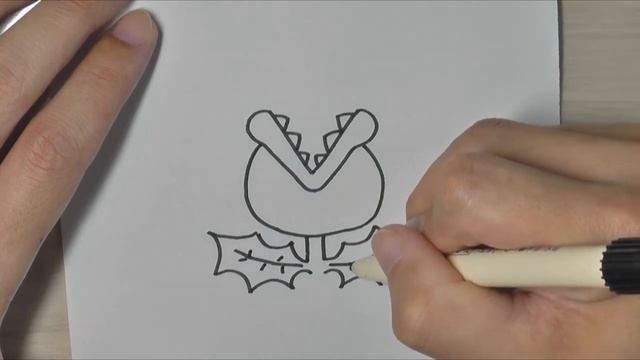How to draw Piranha Plant Mario Character смотреть онлайн