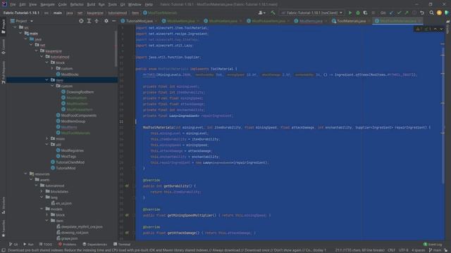 Minecraft 1.18.1 Fabric Modding | CUSTOM TOOLS смотреть онлайн