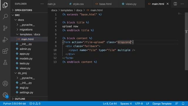 Django and dropzone js | Upload multiple files on drag and drop using Django and JavaScript смотреть онлайн