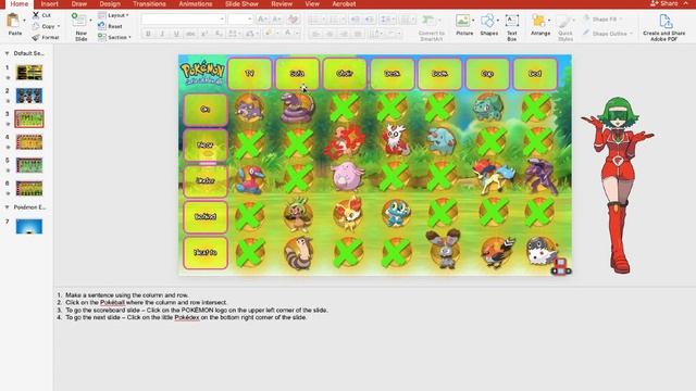 Pokemon Powerpoint Grid Game (PPT Game) смотреть онлайн