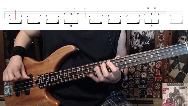 Roadhouse Blues by The Doors - Bass Cover with Tabs Play-Along смотреть онлайн