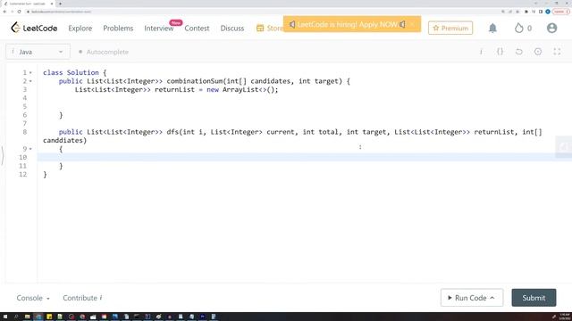 Combination Sum - Leetcode 39 - Java смотреть онлайн