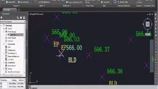 CIVIL 3D 2015 (IMPORT POINT &CREATE GROUP) (part 2) смотреть онлайн