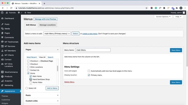 How to fix "Primary navigation menu is missing" on Themes by ModelTheme смотреть онлайн