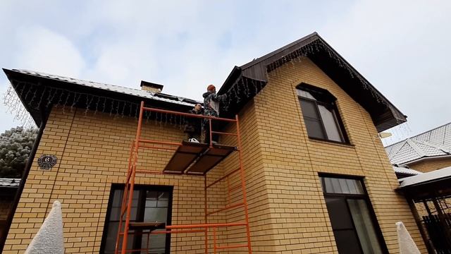 Оформление гирляндами загородного дома смотреть онлайн