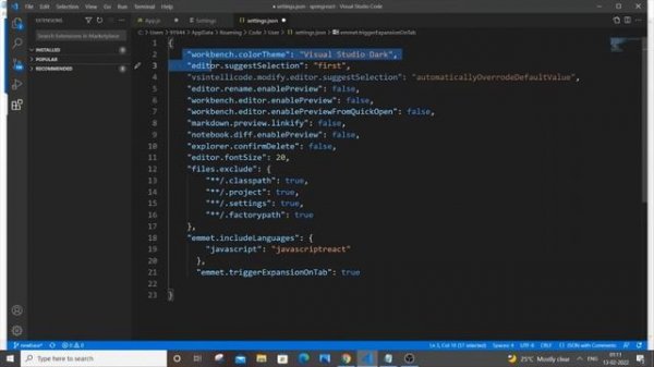 Enable autocomplete or intellisense for html and javascript in visual studio code | VS Code Emmet