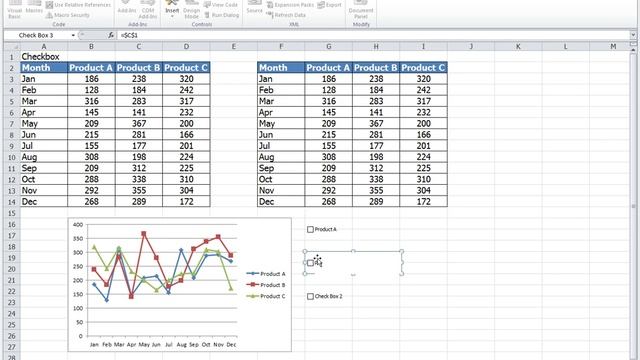 [Excel] Dynamic Chart with Checkbox смотреть онлайн