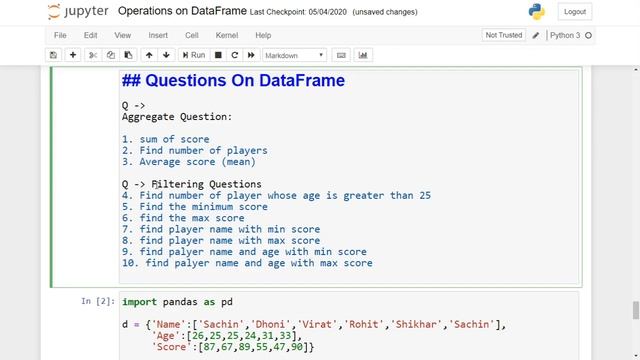 Important Questions on DataFrame || Class 12 Informatics Practices смотреть онлайн