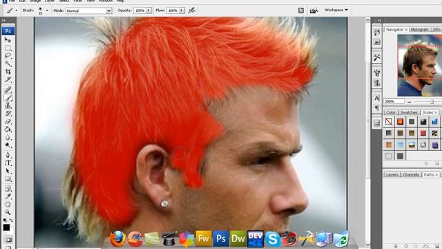 Photoshop Tutorial; How to change hair color in Photoshop CS3 and CS4![HD] смотреть онлайн