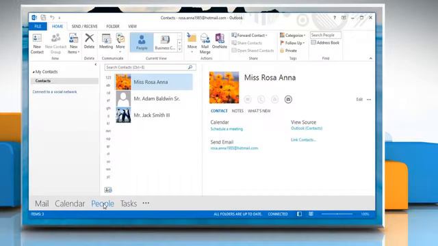 How to create a vCard in Microsoft® Outlook 2013 on a Windows® 8.1 PC смотреть онлайн