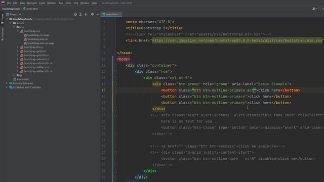 Button Groups in bootstrap 5 | Customize button groups in bootstrap 5 | Bootstrap 5 tutorials/Cours смотреть онлайн
