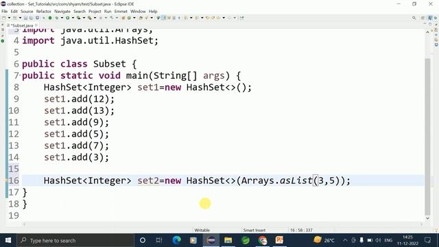 How to check subset by using HashSet in java || Shyam Sundar смотреть онлайн