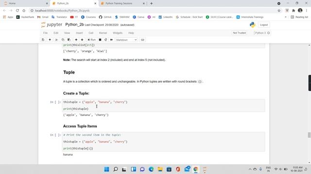 Python Training Program Session 6 || Python Collections || List || Tuple || Set || Dictionary смотреть онлайн