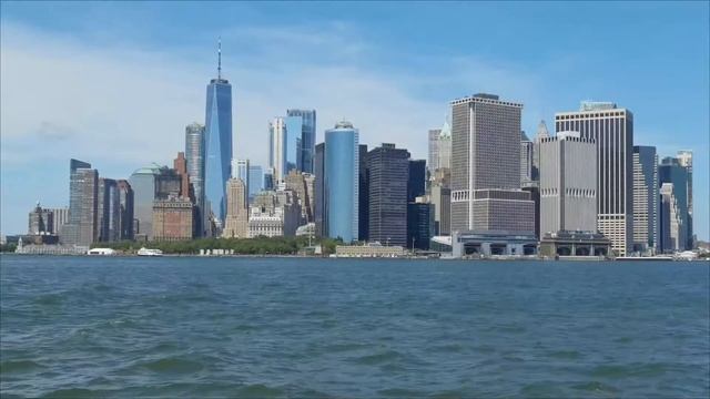 Beautiful panorama New York city view from the ocean and The Best Free Electonic Music-No Copyright смотреть онлайн