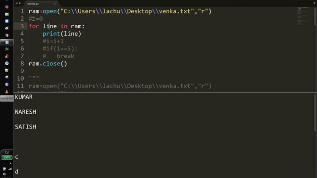 Reading lines using for loop in file handling Python | VLR Training Class 31 смотреть онлайн