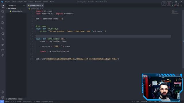 Construindo um Bot para Discord com Python #1 - Primeiro Bot com o Discord.py (versão 1.7.3) смотреть онлайн