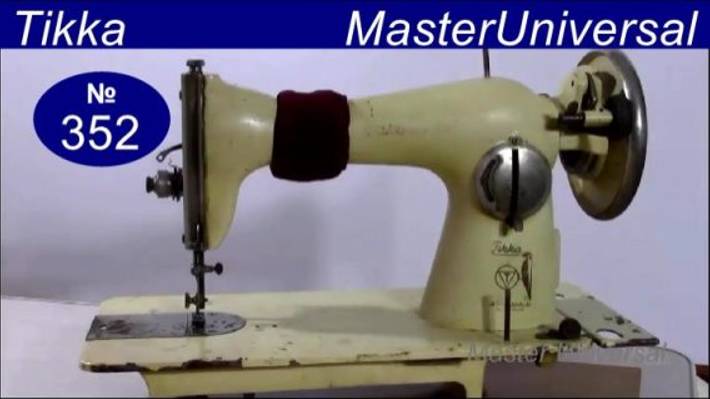 Как смазать швейную машину Tikka и правильно установить фрикционную шайбу шкива. Видео №352.