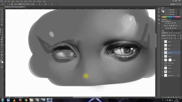 How to paint anime eyes - digital painting tutorial смотреть онлайн