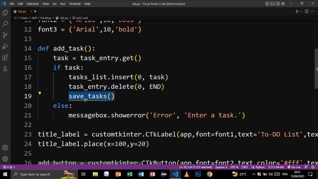 PYTHON TO-DO LIST APP CUSTOMTKINTER MODERN TKINTER PROJECT смотреть онлайн