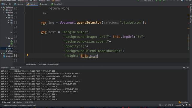 Javascript that renders a Image and css on client side using Python Flask смотреть онлайн