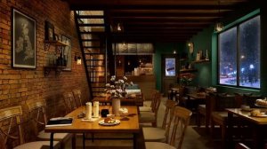 Snowy Night Coffee Shop Ambience with Relaxing Smooth Jazz Music & Cafe Sounds.mp4